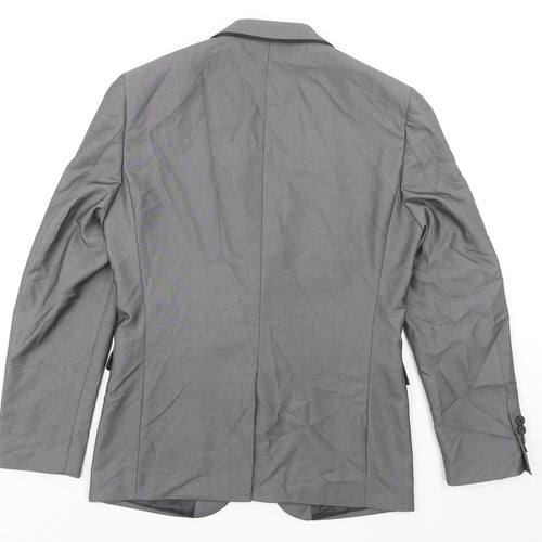 NEXT Mens Grey Polyester Jacket Suit Jacket Size 38 Regular
