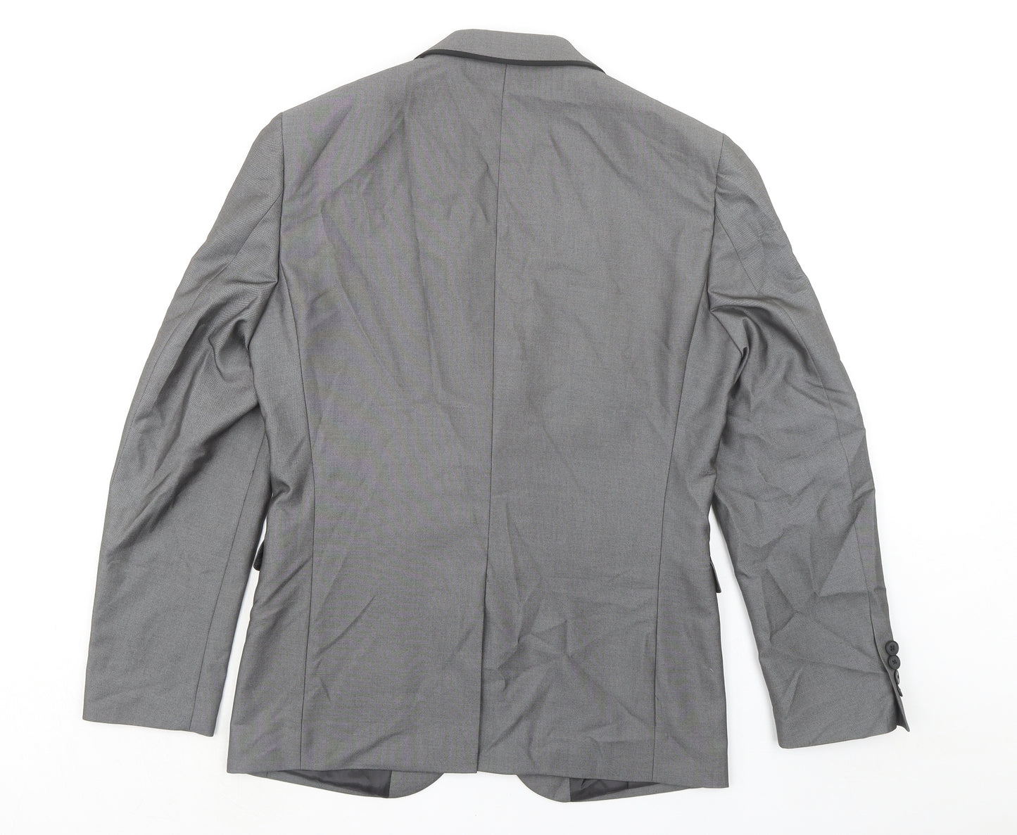 NEXT Mens Grey Polyester Jacket Suit Jacket Size 38 Regular