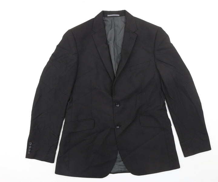Marks and Spencer Mens Black Polyester Jacket Suit Jacket Size 42 Big & Tall