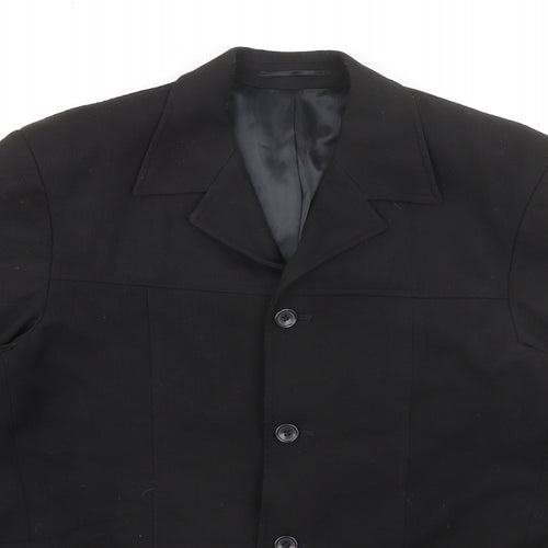 Copperstone Tailoring Mens Black Polyester Jacket Blazer Size 38 Regular