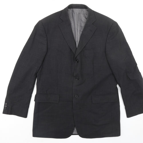 Marks and Spencer Mens Grey Polyester Jacket Suit Jacket Size 40 Regular