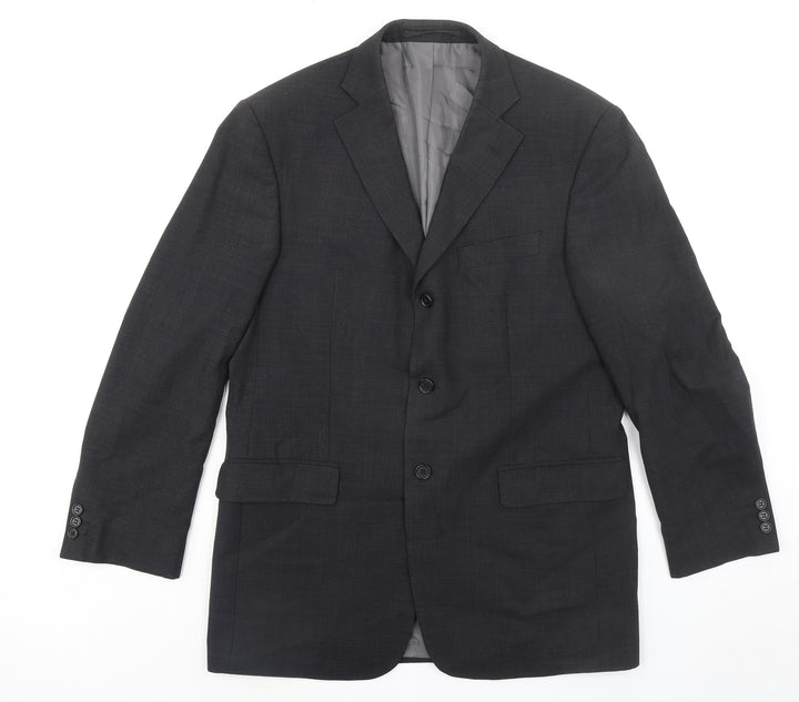 Marks and Spencer Mens Grey Polyester Jacket Suit Jacket Size 40 Regular