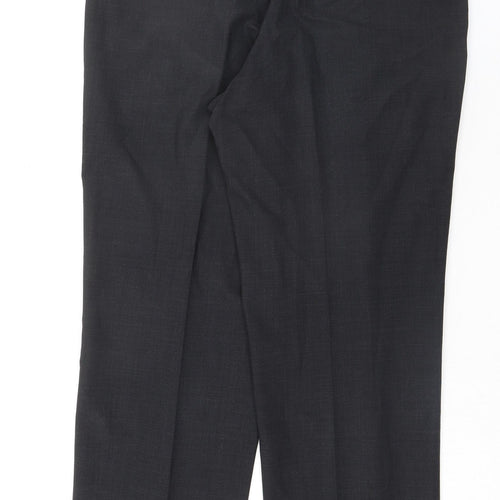 Marks and Spencer Mens Grey Polyester 2 Piece Suit Trousers Size 34 Regular
