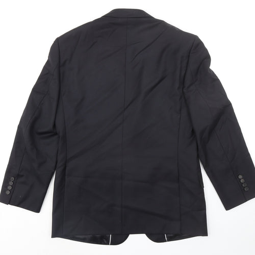 Autograph Mens Black Wool Jacket Suit Jacket Size 38 Regular