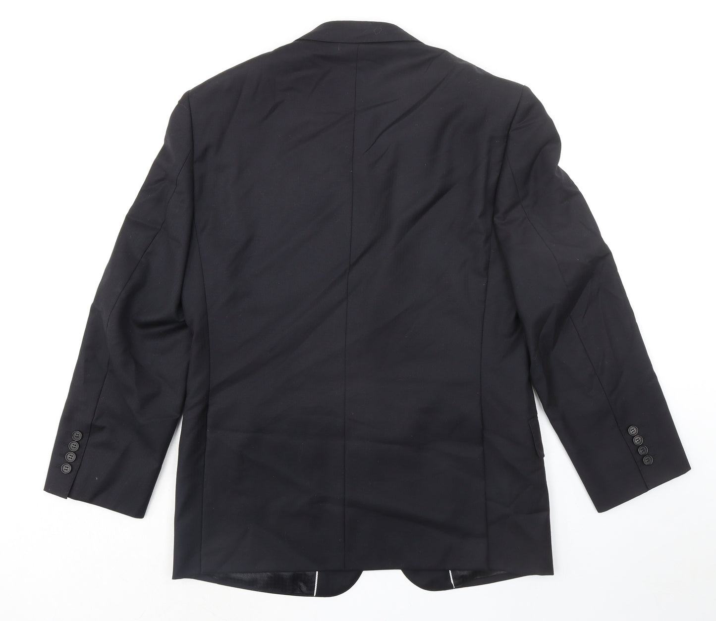 Autograph Mens Black Wool Jacket Suit Jacket Size 38 Regular