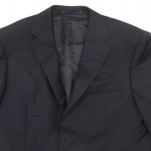 Autograph Mens Black Wool Jacket Suit Jacket Size 38 Regular