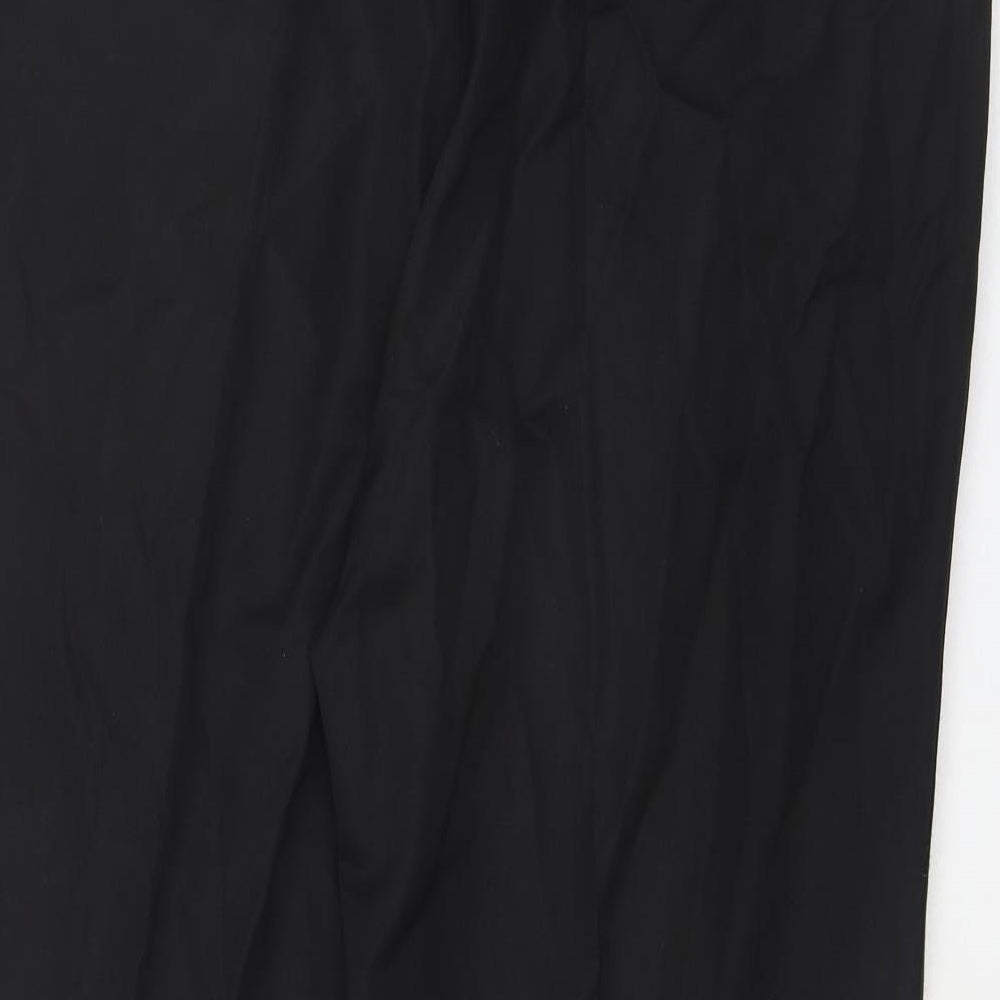 Austin Reed Mens Black Wool Dress Pants Trousers Size 38 in Regular Zip