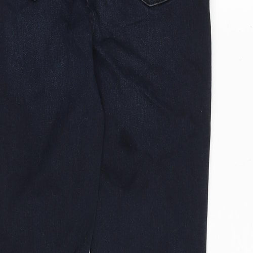 Marks and Spencer Womens Blue Cotton Skinny Jeans Size 8 Regular Zip