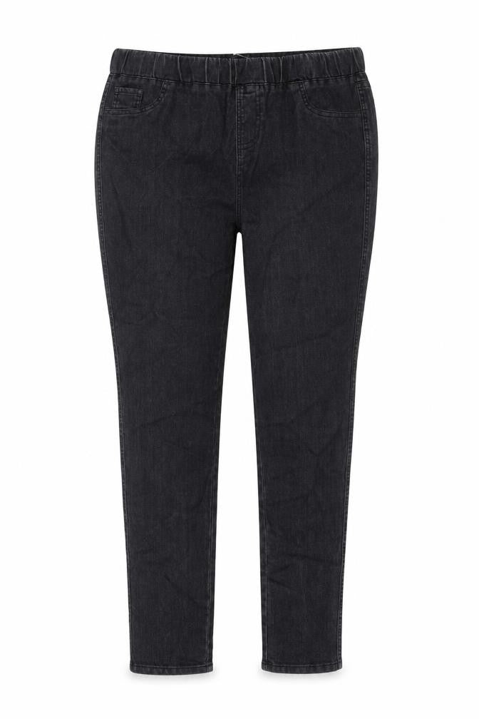 Front view of Mia Moda women’s grey cotton skinny jeans, size UK 16, regular