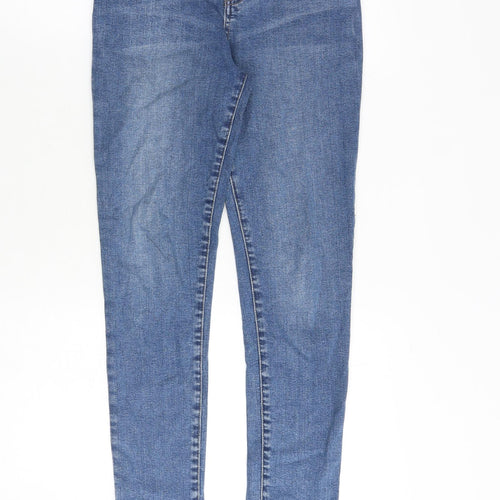 Denim & Co. Boys Blue Cotton Skinny Jeans Size 10-11 Years Slim Zip