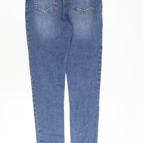 Denim & Co. Boys Blue Cotton Skinny Jeans Size 10-11 Years Slim Zip