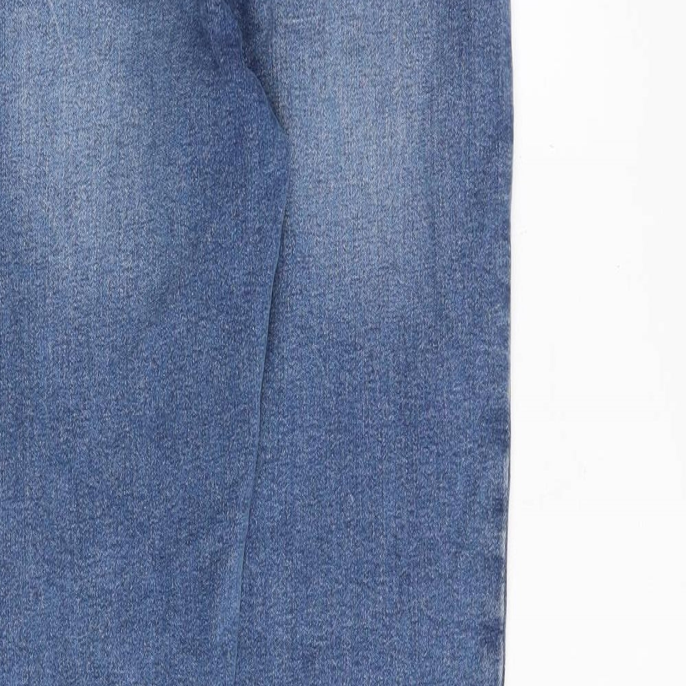 Denim & Co. Boys Blue Cotton Skinny Jeans Size 10-11 Years Slim Zip