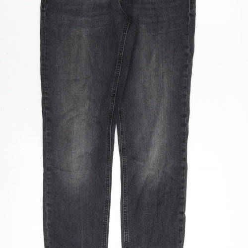 River Island Mens Grey Cotton Skinny Jeans Size 30 in L32 in Regular Button