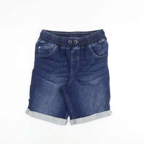 George Boys Blue Cotton Bermuda Shorts Size 11-12 Years Regular