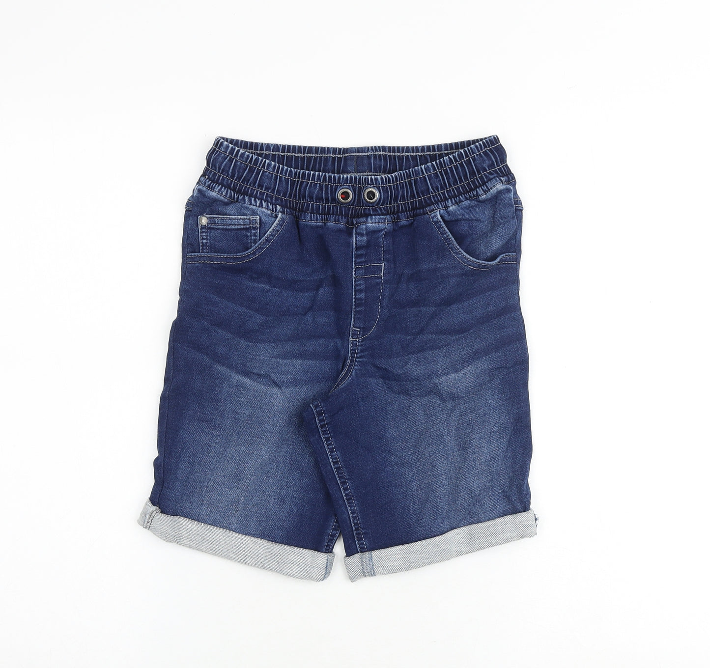 George Boys Blue Cotton Bermuda Shorts Size 11-12 Years Regular