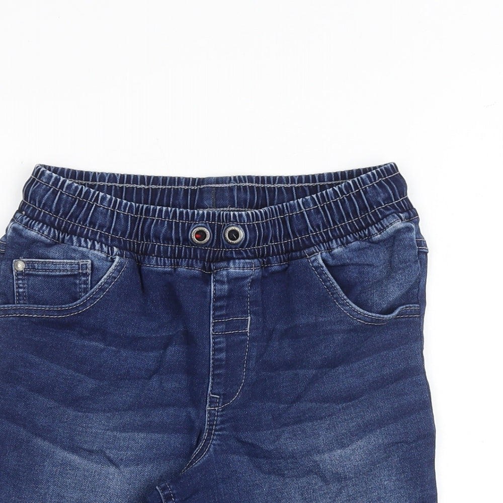George Boys Blue Cotton Bermuda Shorts Size 11-12 Years Regular