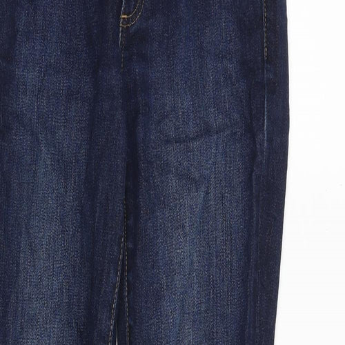 Gap Womens Blue Cotton Skinny Jeans Size 26 in Relaxed Zip