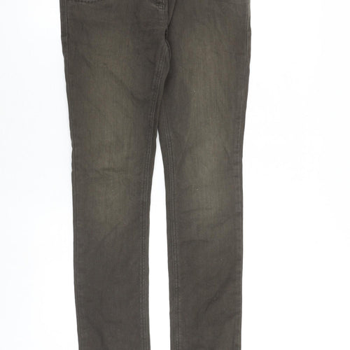 NEXT Womens Green Cotton Skinny Jeans Size 8 Regular Zip