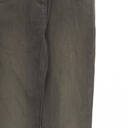 NEXT Womens Green Cotton Skinny Jeans Size 8 Regular Zip