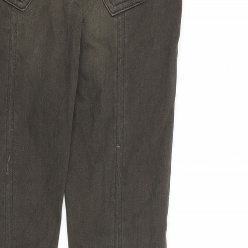 NEXT Womens Green Cotton Skinny Jeans Size 8 Regular Zip