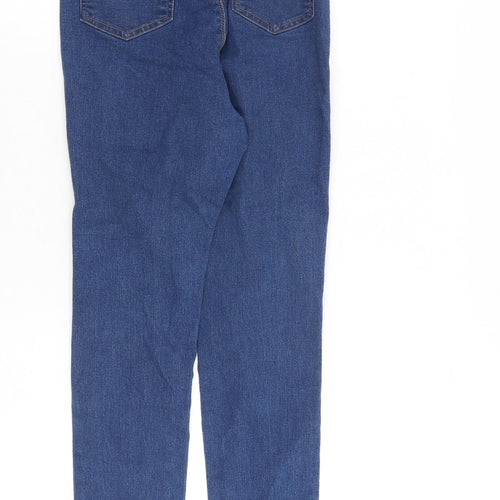 PRETTYLITTLETHING Womens Blue Cotton Skinny Jeans Size 10 Slim Zip