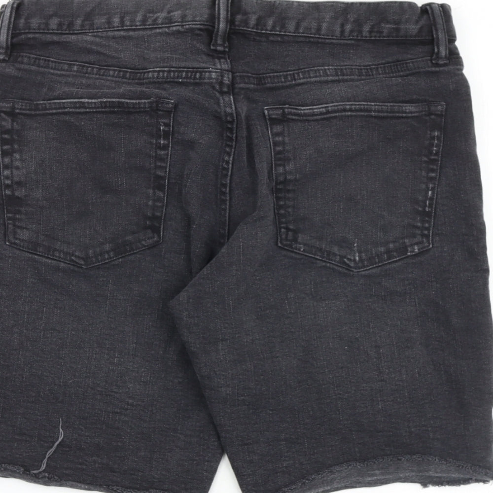 Gap Mens Grey Cotton Bermuda Shorts Size 32 in Regular Zip