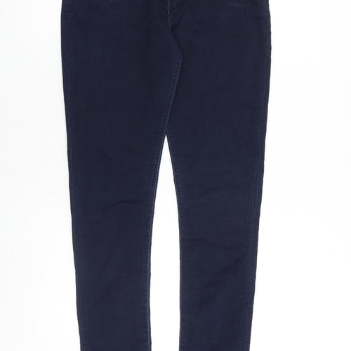 The Kooples Womens Blue Cotton Skinny Jeans Size L Regular Zip