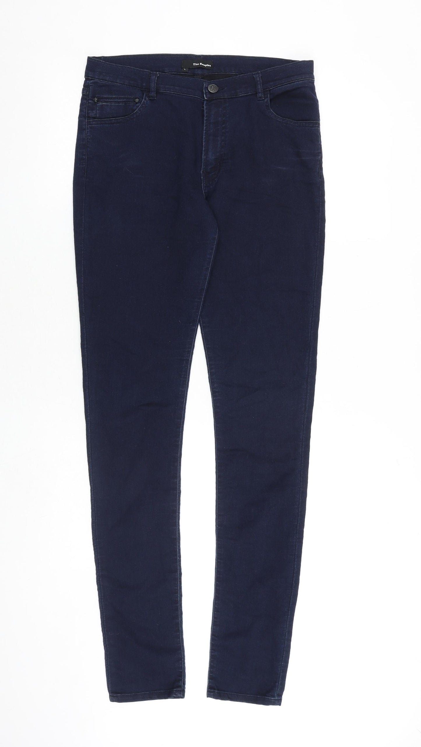 The Kooples Womens Blue Cotton Skinny Jeans Size L Regular Zip