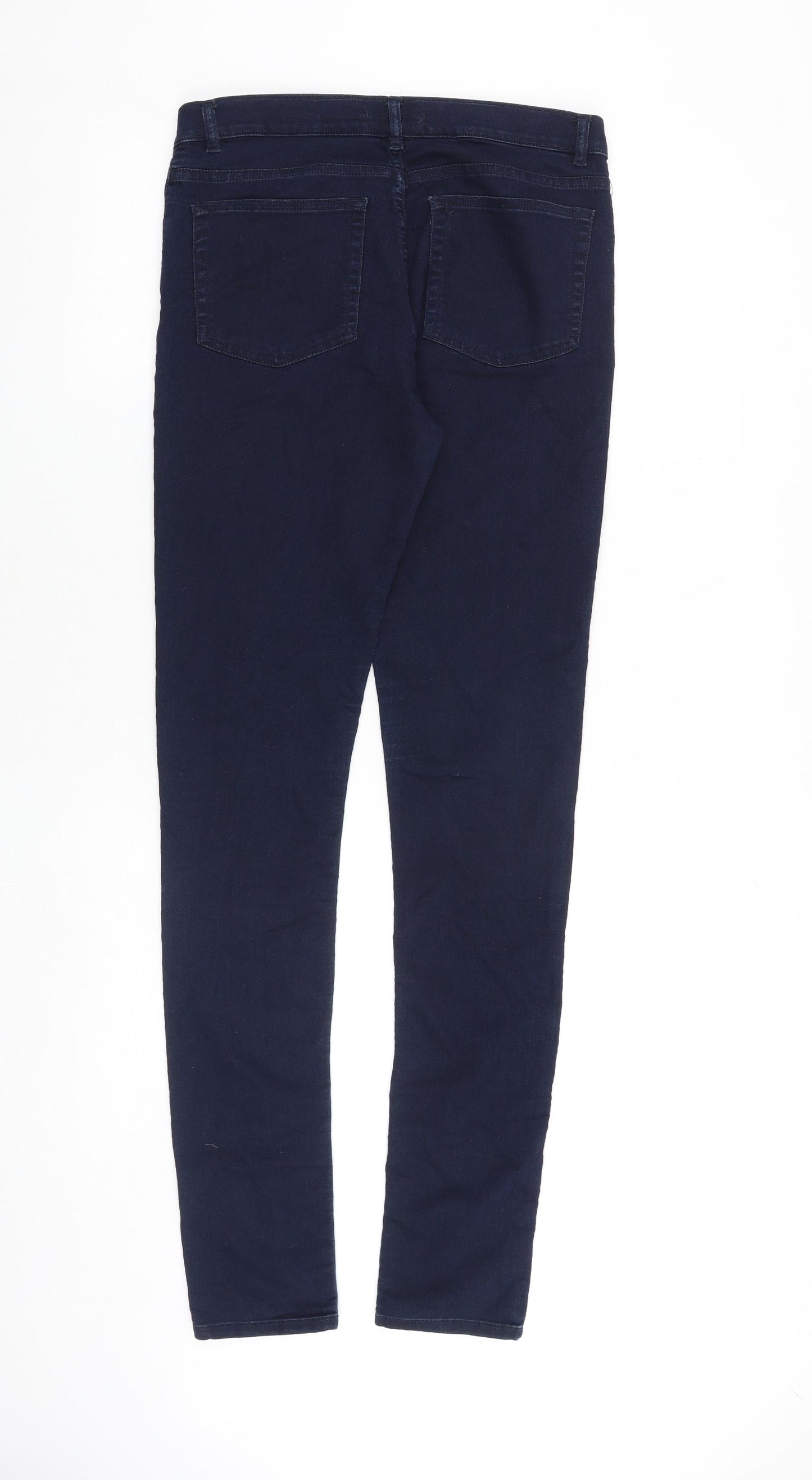 The Kooples Womens Blue Cotton Skinny Jeans Size L Regular Zip