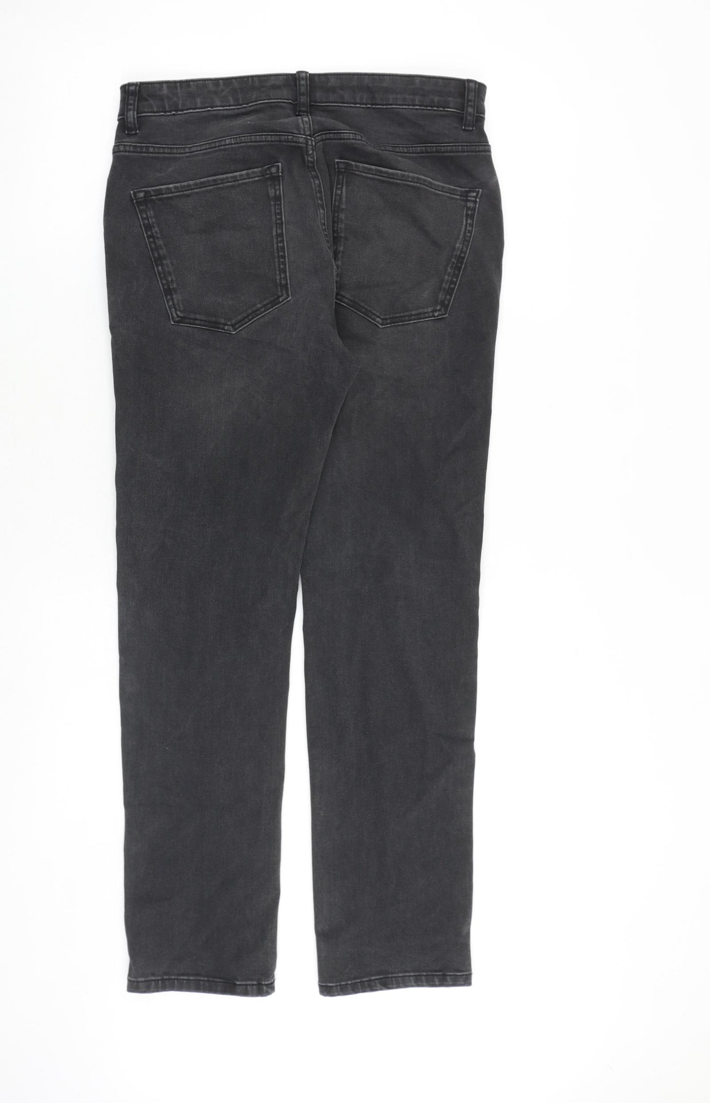 NEXT Mens Grey Cotton Straight Jeans Size 30 in Slim Zip