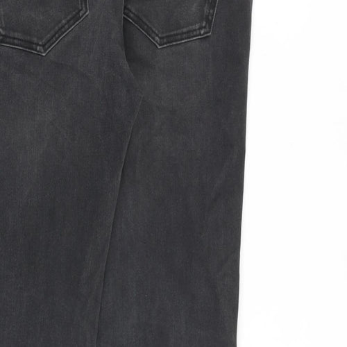 NEXT Mens Grey Cotton Straight Jeans Size 30 in Slim Zip