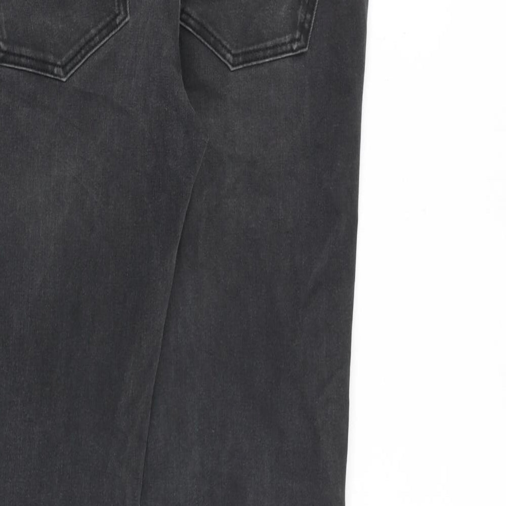 NEXT Mens Grey Cotton Straight Jeans Size 30 in Slim Zip