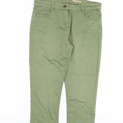 EDC Womens Green Cotton Skinny Jeans Size 12 Regular Zip