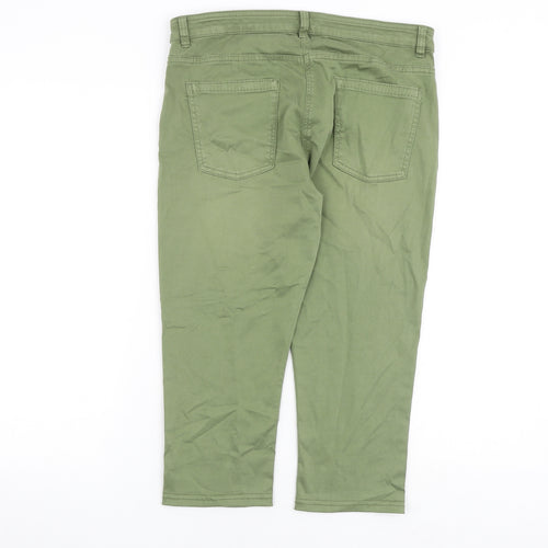 EDC Womens Green Cotton Skinny Jeans Size 12 Regular Zip