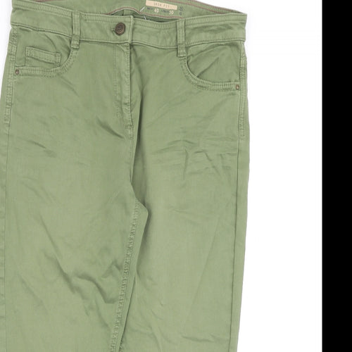 EDC Womens Green Cotton Skinny Jeans Size 12 Regular Zip