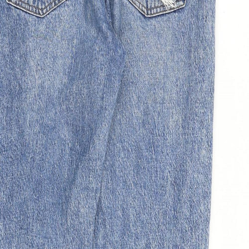 Denim & Co. Womens Blue Cotton Mom Jeans Size 10 Regular Zip