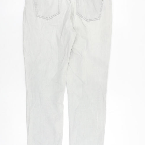 monari Womens Grey Cotton Mom Jeans Size 30 in Regular Zip