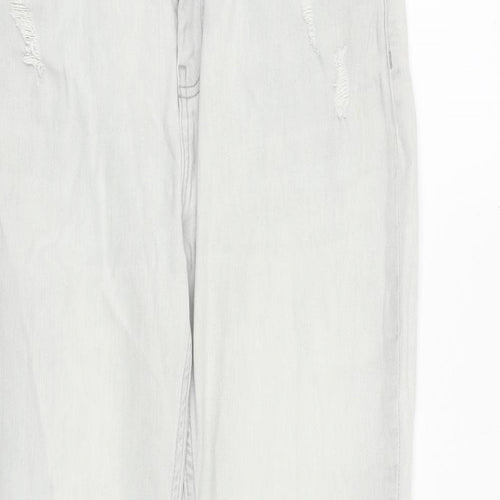 monari Womens Grey Cotton Mom Jeans Size 30 in Regular Zip
