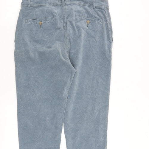EDC Womens Blue Cotton Trousers Size 32 in Regular Zip