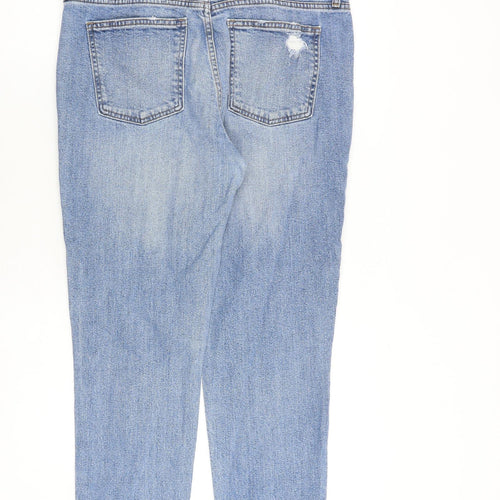 Gap Womens Blue Cotton Mom Jeans Size 34 in Regular Zip