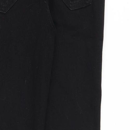 Marks and Spencer Womens Black Cotton Skinny Jeans Size 10 Slim Zip