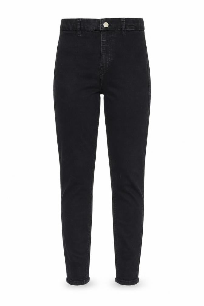Topshop Womens Black Cotton Skinny Jeans Size 26 in L32 in Regular Zip