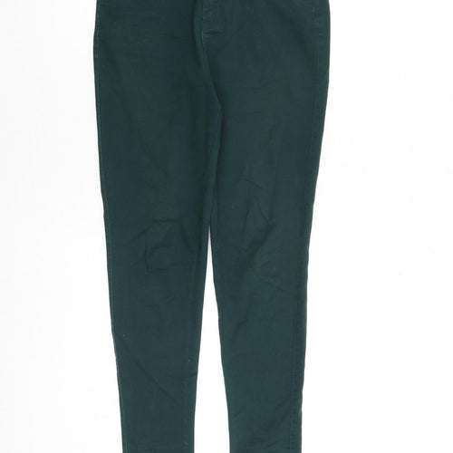 Denim & Co. Womens Green Cotton Skinny Jeans Size 8 L29 in Regular Zip