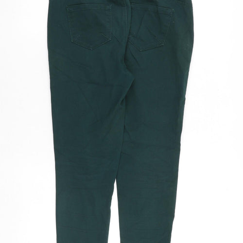 Denim & Co. Womens Green Cotton Skinny Jeans Size 8 L29 in Regular Zip