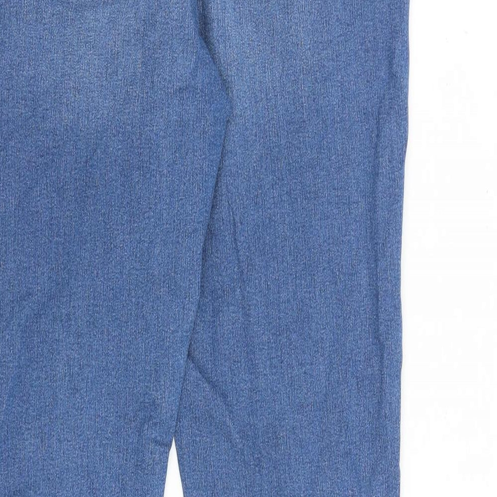 Marks and Spencer Womens Blue Cotton Bootcut Jeans Size 14 L30 in Regular