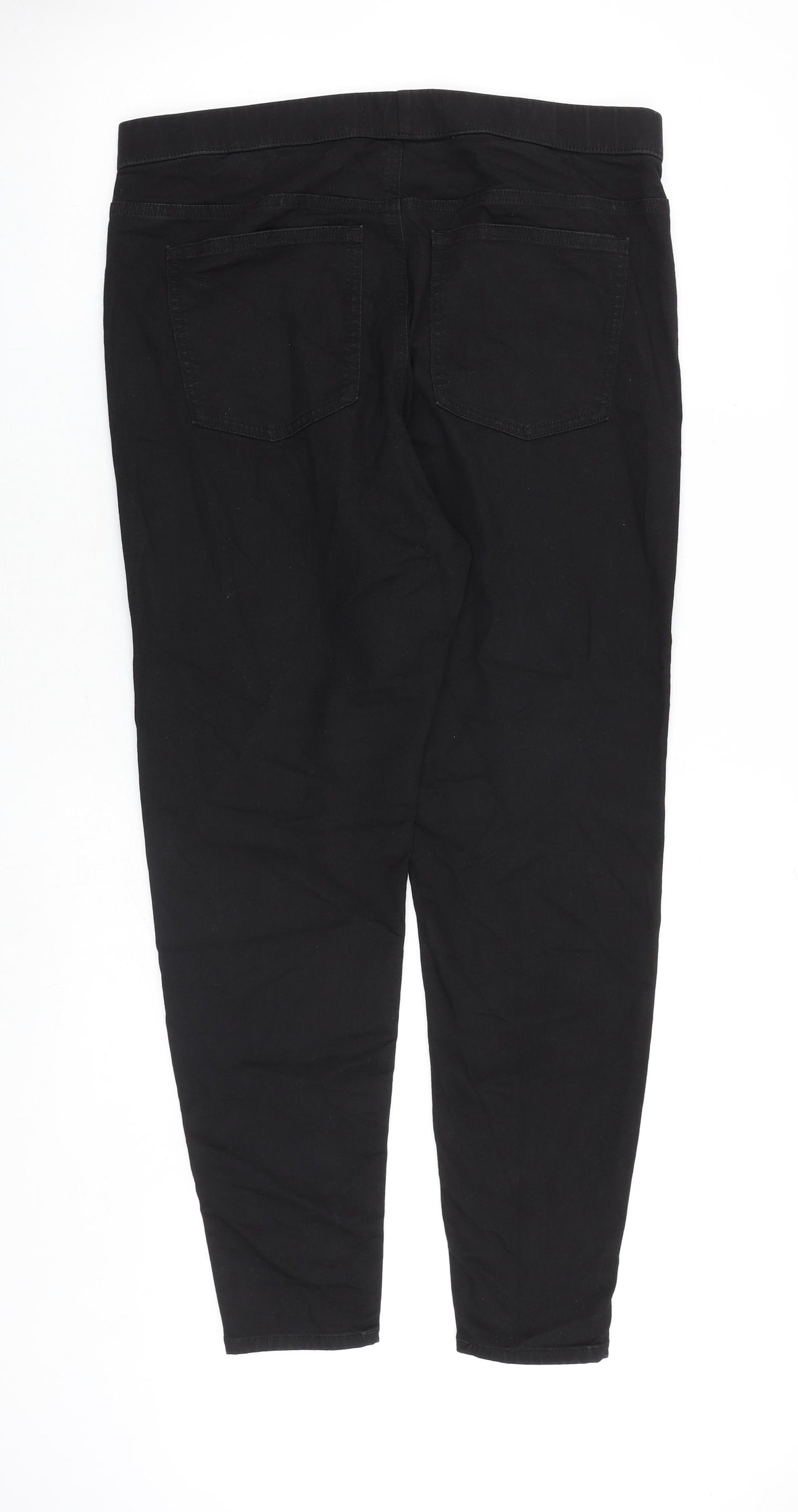 Marks and Spencer Womens Black Cotton Jegging Jeans Size 16 L28 in Regular