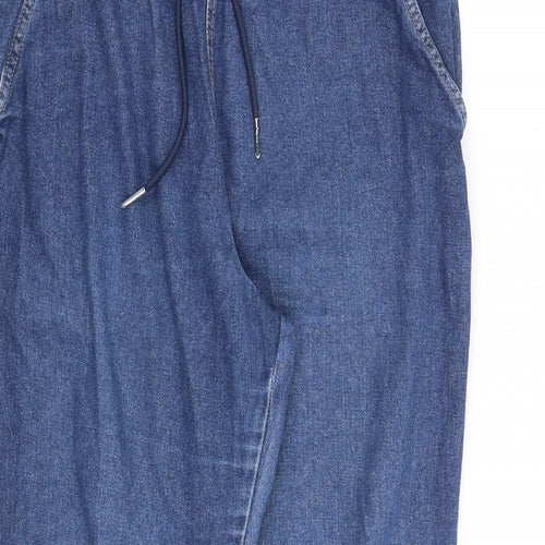 TU Womens Blue Cotton Jegging Jeans Size 14 L28 in Regular Drawstring