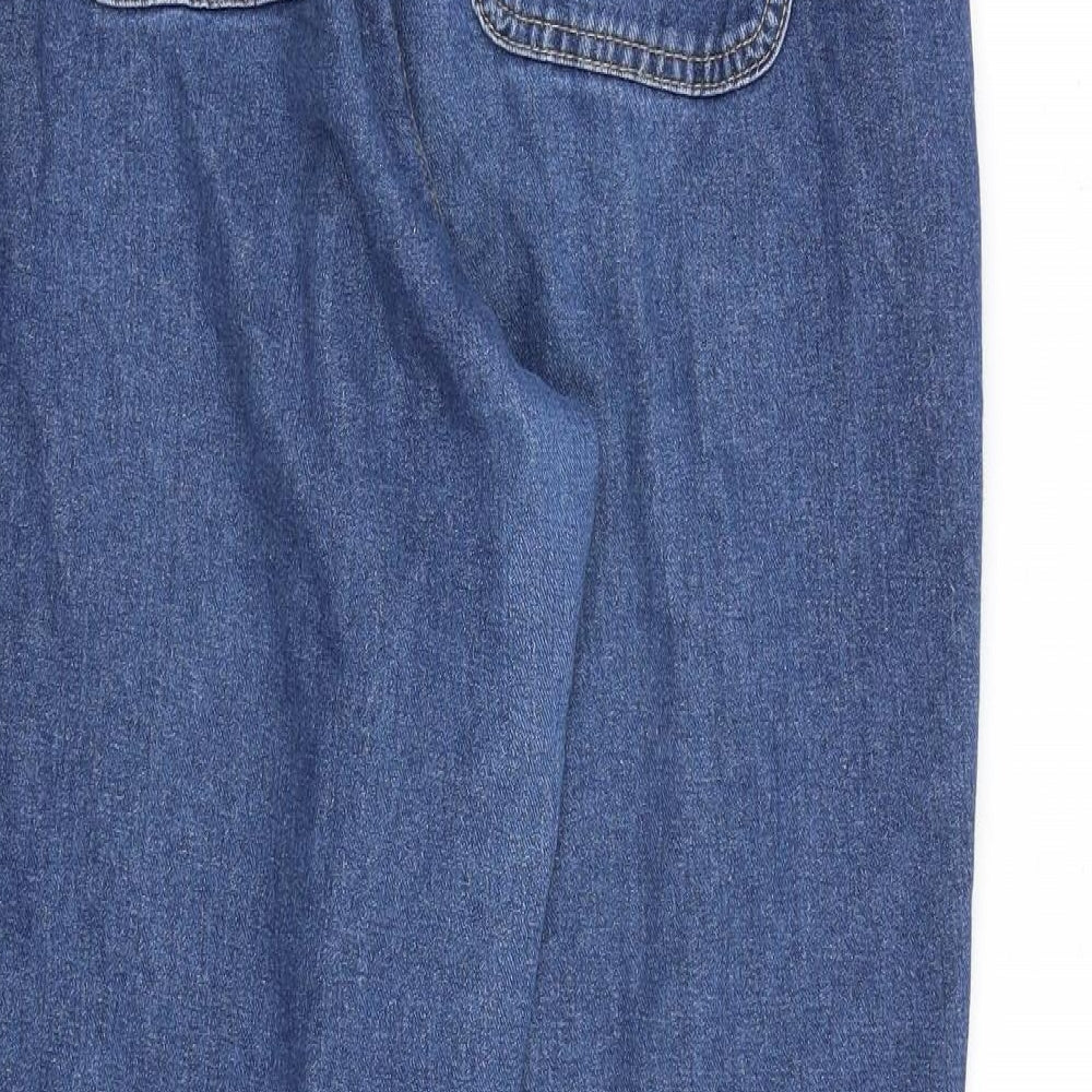 TU Womens Blue Cotton Jegging Jeans Size 14 L28 in Regular Drawstring