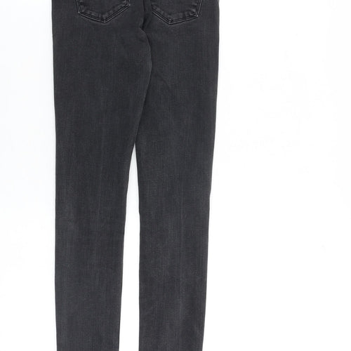 Levis Womens Grey Cotton Skinny Jeans Size 24 in L30 in Slim Zip