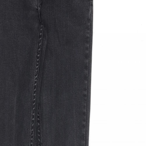 Levis Womens Grey Cotton Skinny Jeans Size 24 in L30 in Slim Zip